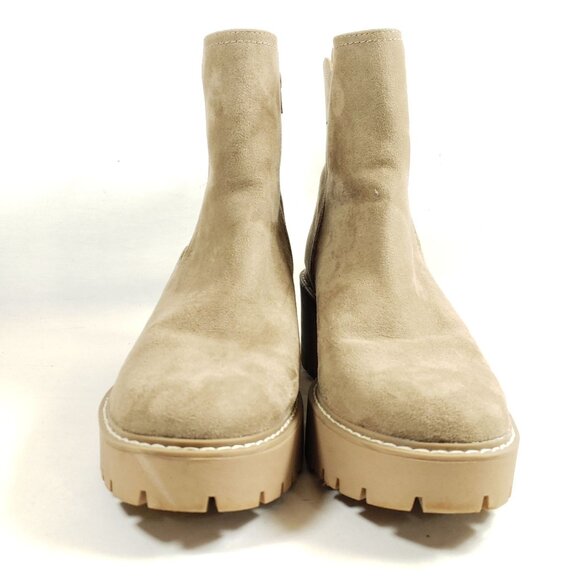 Universal Thread Womens Size 11 Beige Faux Suede Chunky Heel Chelsea Boots - Picture 7 of 10